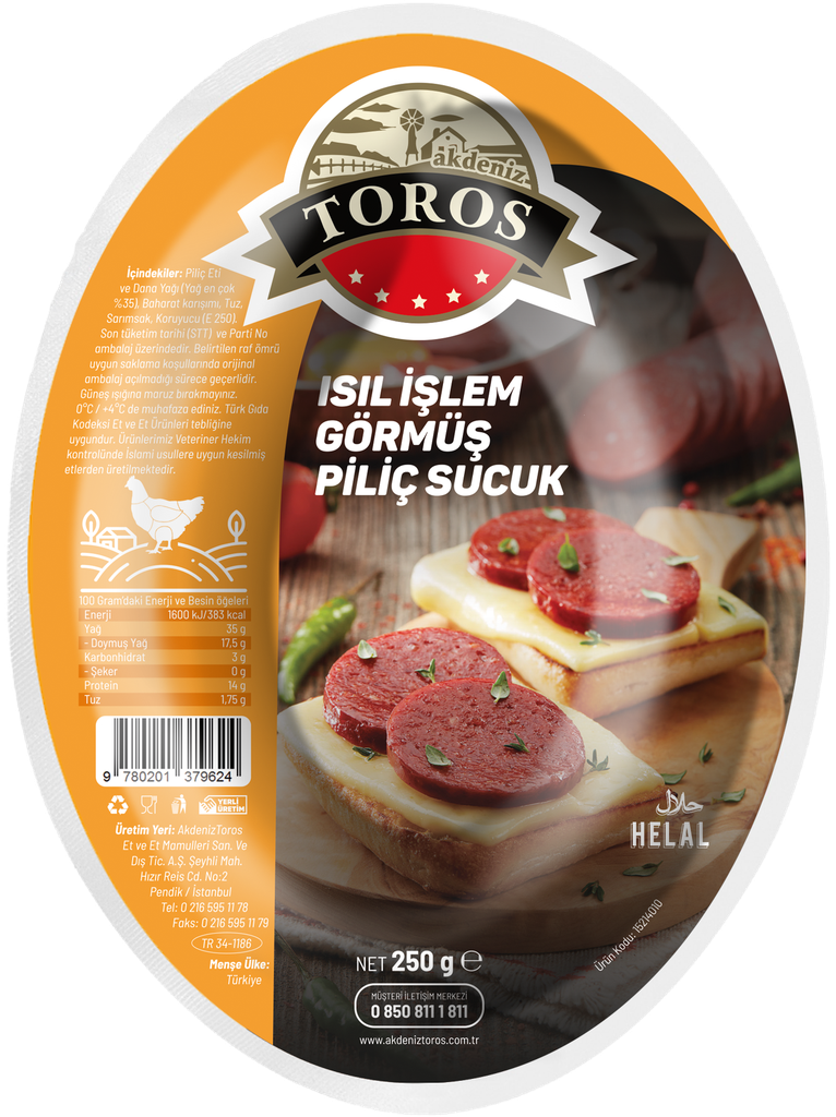 SUCUK PİLİÇ 250GR (KOLİ 10 KG)