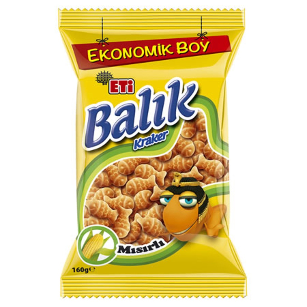 ETİ BALIK KRAKER  MISIRLI 40GR 18'LI KOLİ