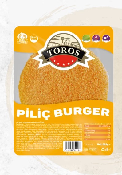 PİLİÇ BURGER 370 GR (KOLİ 5,55 KG)