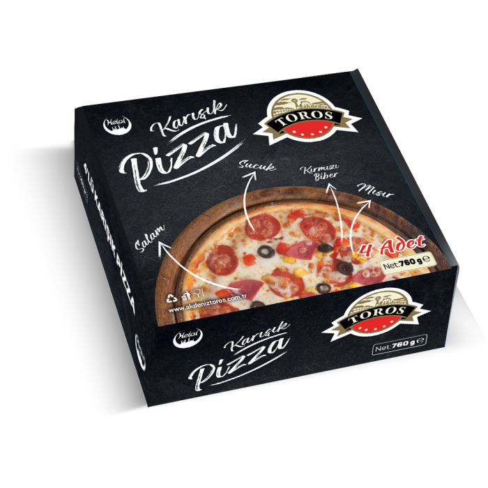 PİZZA-KARIŞIK ORTA BOY  12'Lİ KOLİ (340 GR)