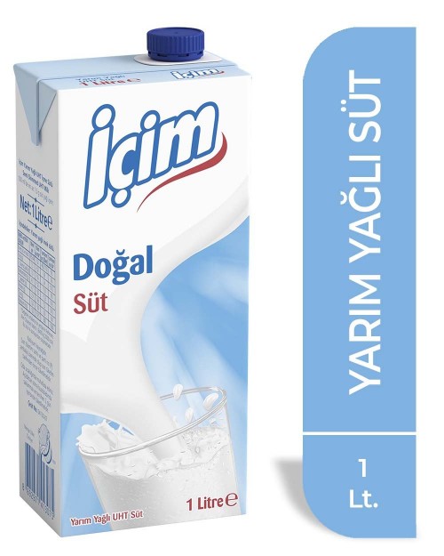 İÇİM YARIM YAĞLI SÜT 1 LT 12'Lİ KOLİ