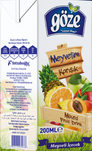 GÖZE MEYVE SUYU 200 ML KARIŞIK (27Lİ KOLİ)