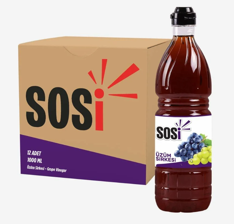 SOSİ ÜZÜM SİRKESİ 500 ML 12'Lİ