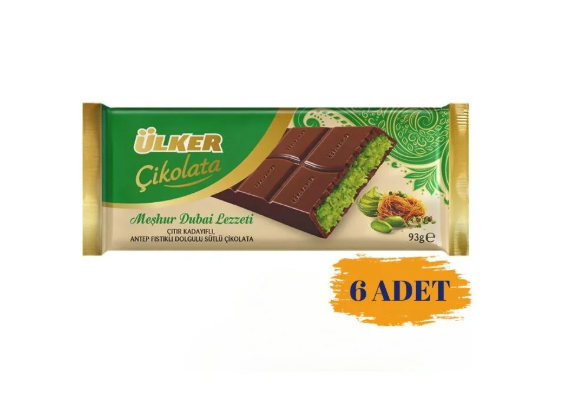 ÜLKER DUBAİ ÇİKOLATASI 6LI PAKET