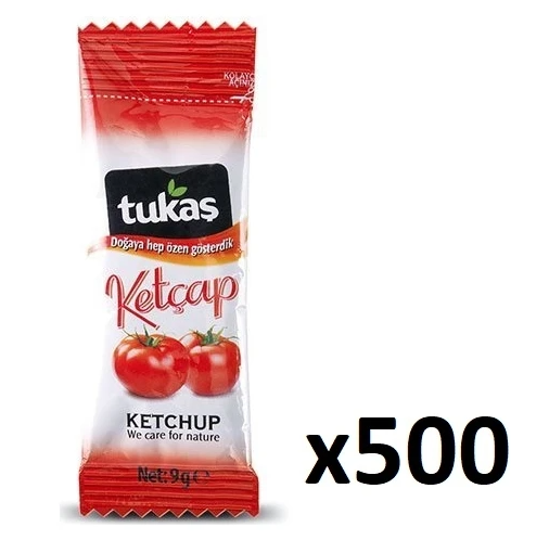 TUKAŞ TEK KULLANIMLIK KETÇAP 9 GR X 500
