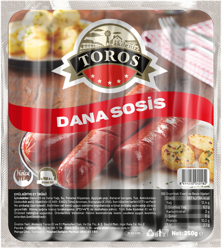 [15213001] DANA SOSİS 5'Lİ 250 GR (KOLİ 10 KG)