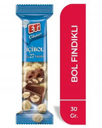 [16001337] ETİ ÇİKOLATA İÇİBOL FINDIKLI 30 GR 12Lİ KOLİ
