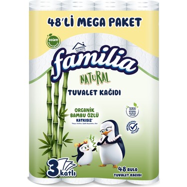 FAMİLİA NATURAL 3KATLI TUVALET KAĞIDI 144LÜ