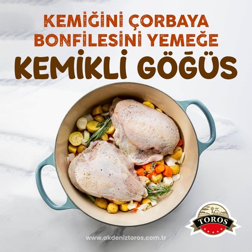 TAVUK-KEMİKLİ GÖĞÜS TABAKLI DONUK